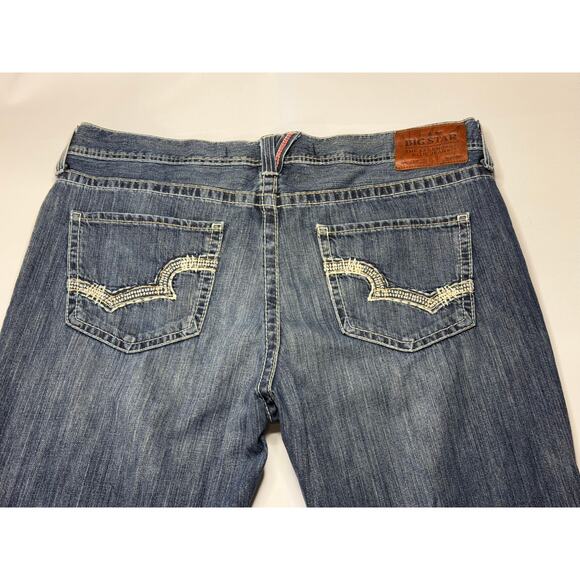 Big Star Men's Union Straight Leg Blue Denim Jeans - Size 41x32 - Picture 4 of 7